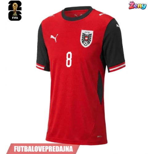 Lacne Ženy Futbalové dres Rakúsko David Alaba #8 MS 2026 Krátky Rukáv - Domáci